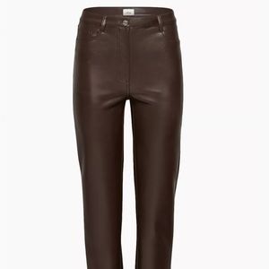 Aritzia Wilfred Melina Pants Rich Mocha Brown Size 00 (worn once)